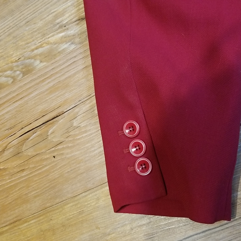 Talbots 3 Button Jacket Beautiful Wool Ruby Color… - image 7
